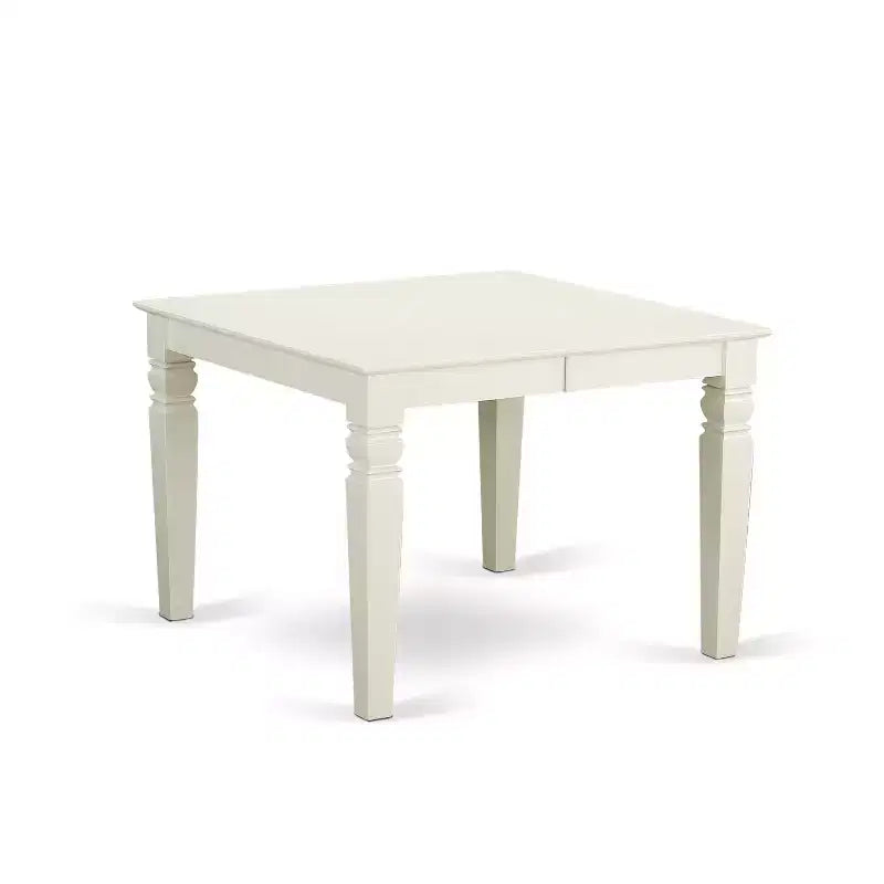 HomeStock Ensemble de 7 pièces table et chaises de cuisine blanc lin Table de salle à manger rectangulaire