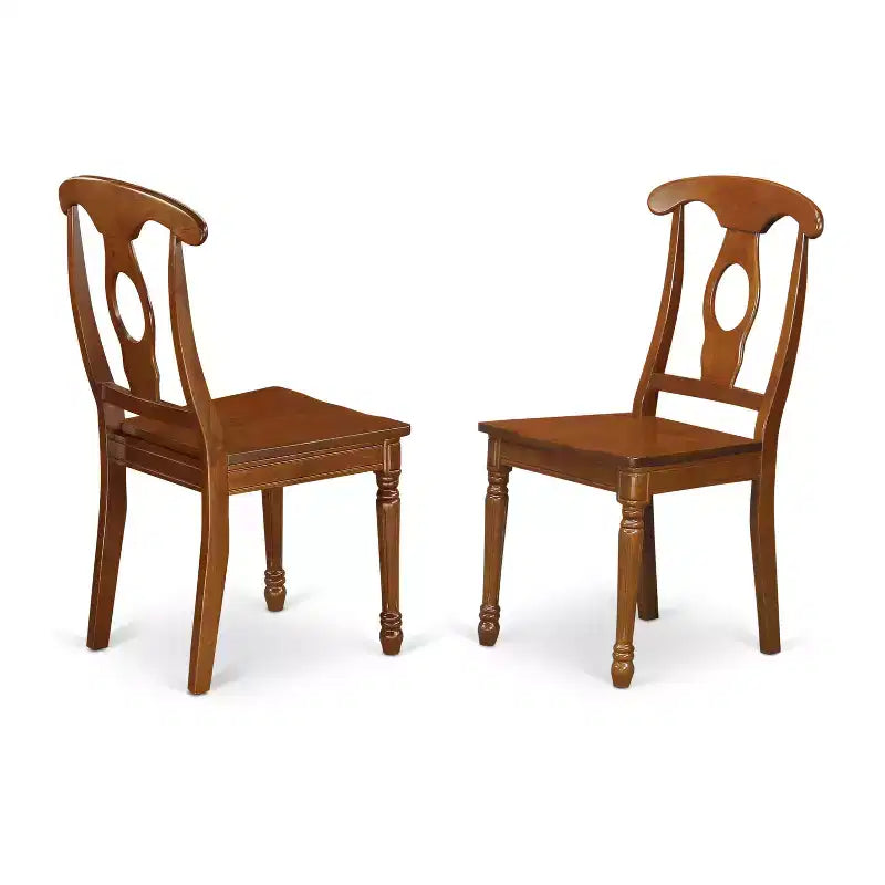Ensemble de salle à manger HomeStock Belmont - Table de salle à manger ovale avec rallonge et chaises, marron selle