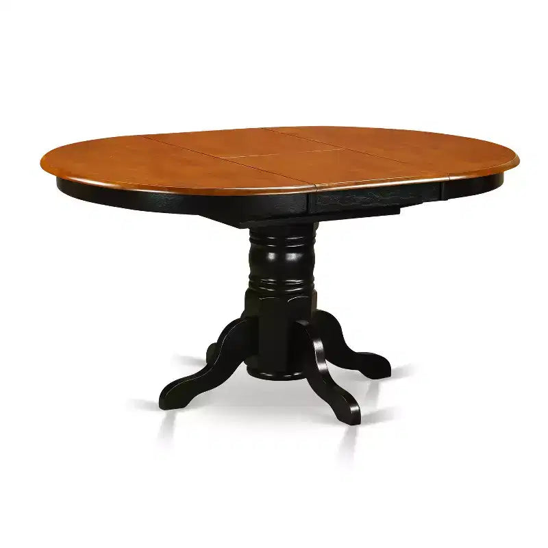 Ensemble de salle à manger HomeStock Belmont 7 pièces avec une table Kenley et 6 chaises de salle à manger au fini noir et cerisier