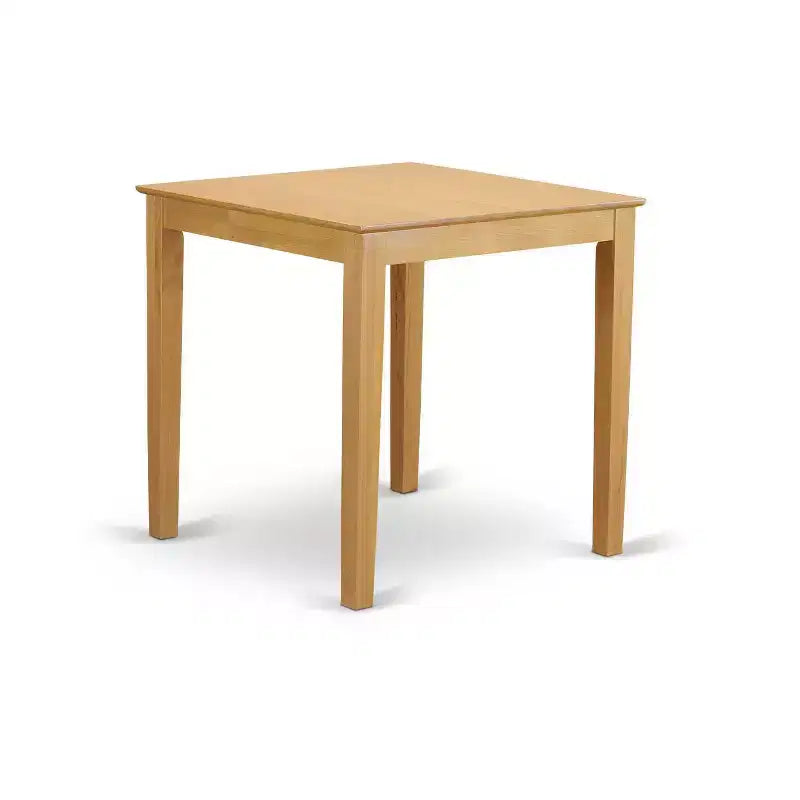 Ensemble de cuisine 5 pièces HomeStock Belmont comprenant une table à manger carrée et 4 chaises de salle à manger, 36x36 pouces, chêne
