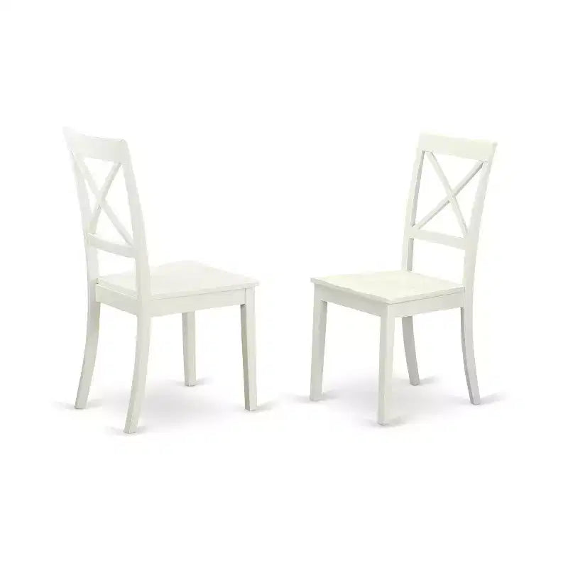 Ensemble table ronde et 4 chaises de cuisine – Table de salle à manger avec 2 chaises – Style méditerranéen