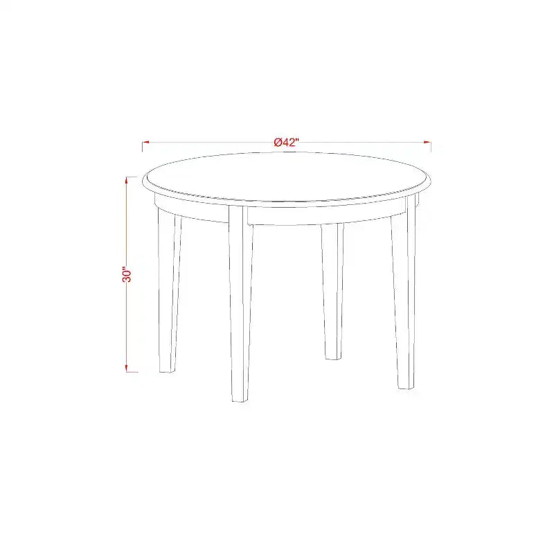 Ensemble table ronde et 4 chaises de cuisine – Table de salle à manger avec 2 chaises – Style méditerranéen
