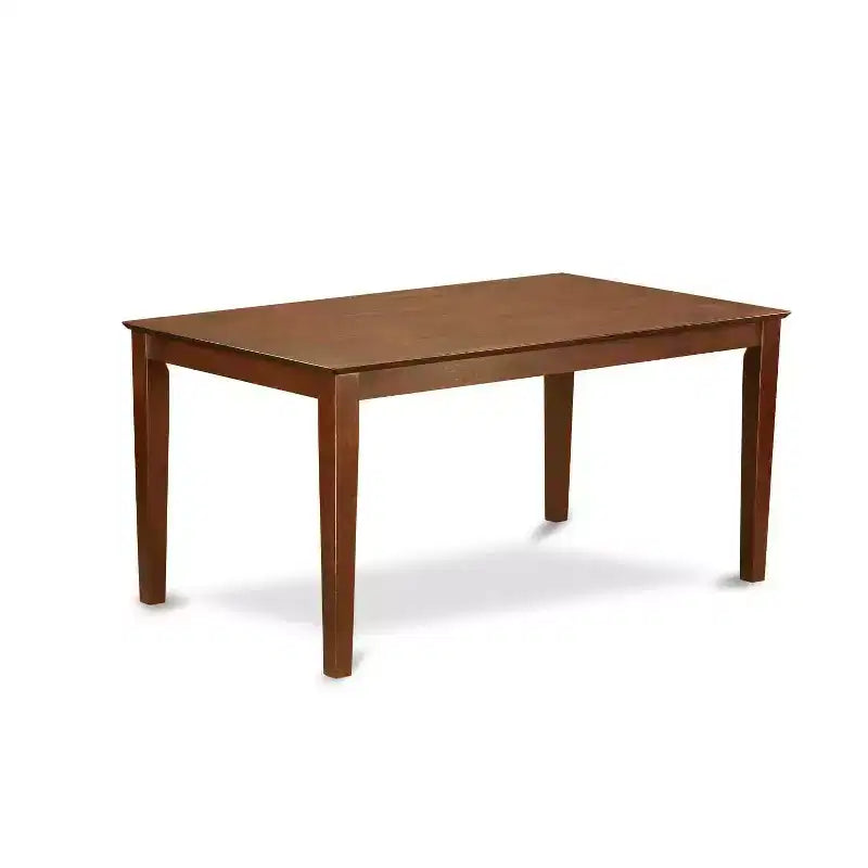 HomeStock Table à manger 5 pièces rectangulaire en bois massif finition acajou avec 2 bancs et 2 chaises