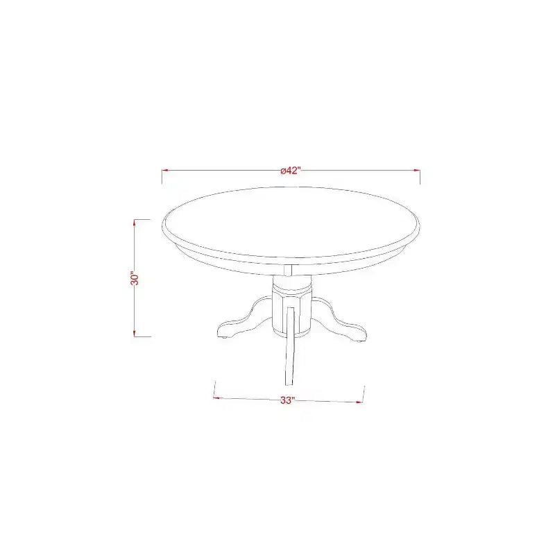 Ensemble de dînette ronde 3 pièces - Table de 42 po et 2 chaises Parson - Cuir synthétique rose flamant - Élégance éclectique