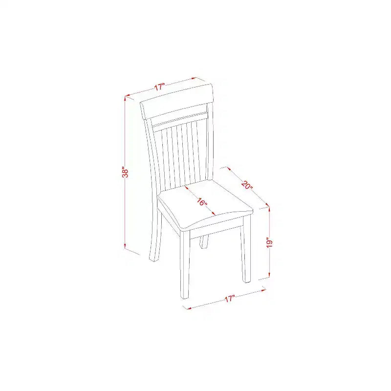 Ensemble Table et Chaises de Salle à Manger 5 Pièces en Bois, Style Moderne