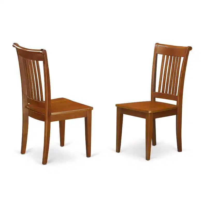 Ensemble table et chaises de cuisine 3 pièces – Table rectangulaire marron selle avec 2 chaises