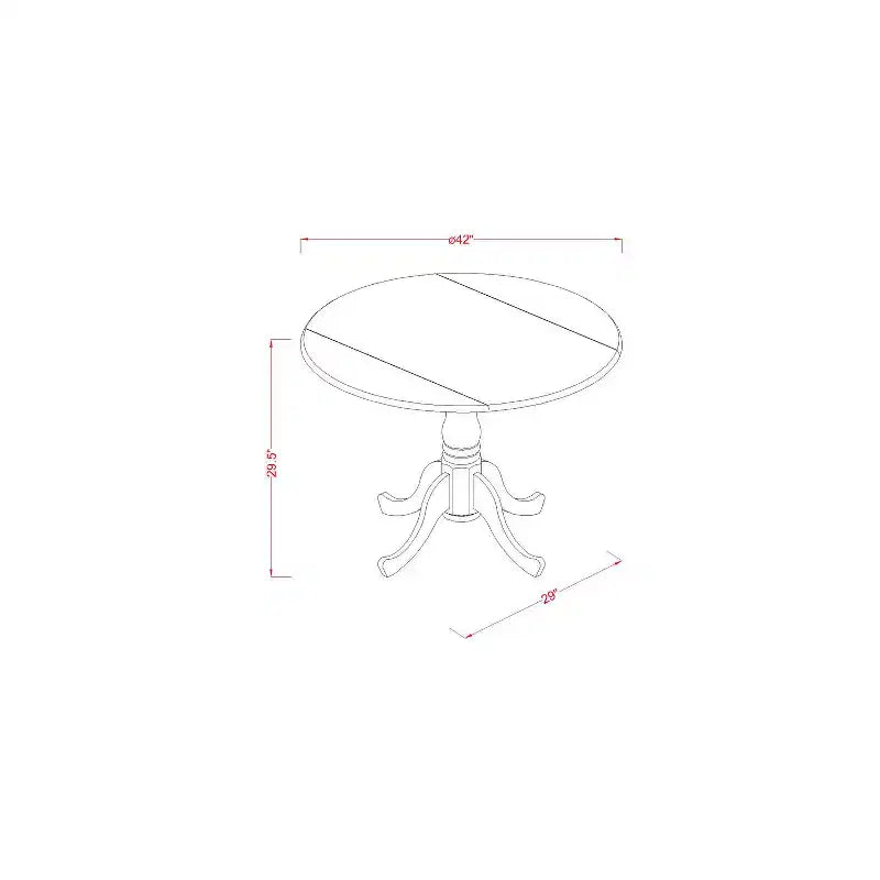 Ensemble de salle à manger 5 pièces - Table de cuisine et 4 chaises - Sièges en bois de style antique