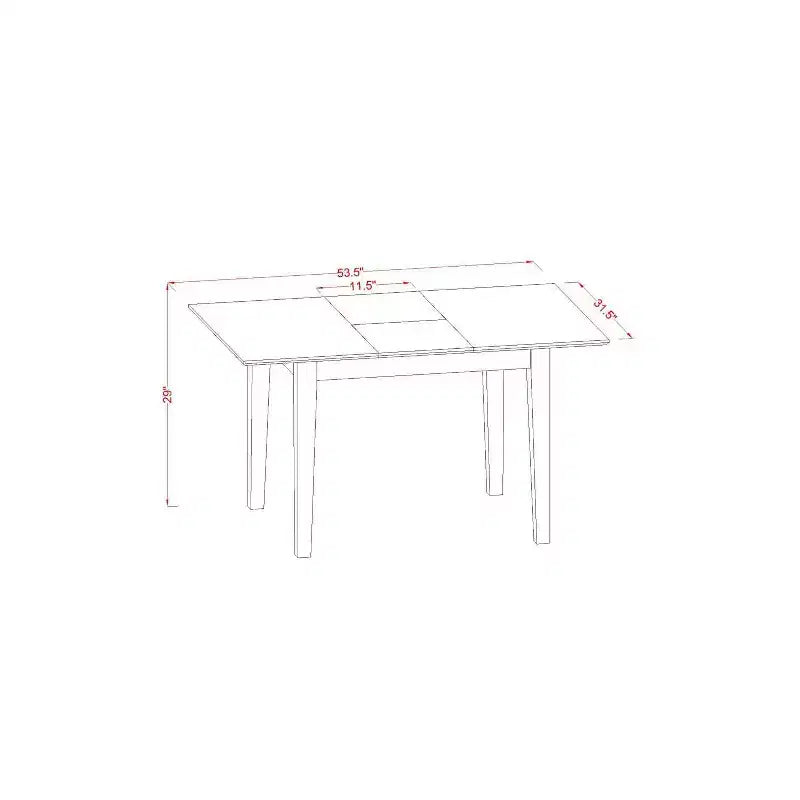 Ensemble de salle à manger rectangulaire - Table 3 pièces avec rallonge papillon et 2 chaises Parsons - Similicuir marron