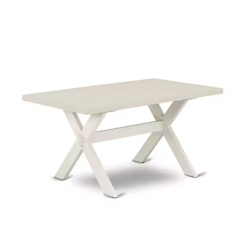 HomeStock Ensemble de 5 pièces : Table à manger en bois massif finition chêne naturel avec 4 chaises Parson