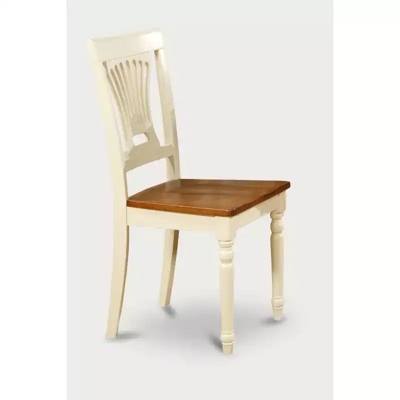 HomeStock Table à manger 6 places rectangulaire avec plateau en bois massif finition merisier "Buttermilk", 1 banc et 4 chaises