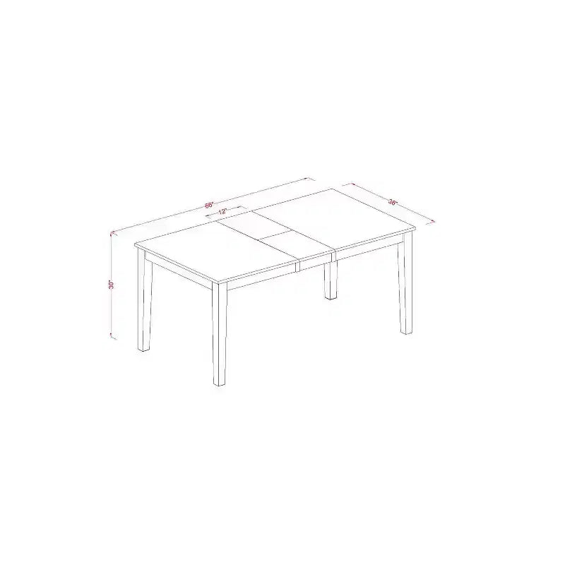 HomeStock Table à manger 6 places rectangulaire avec plateau en bois massif finition merisier "Buttermilk", 1 banc et 4 chaises