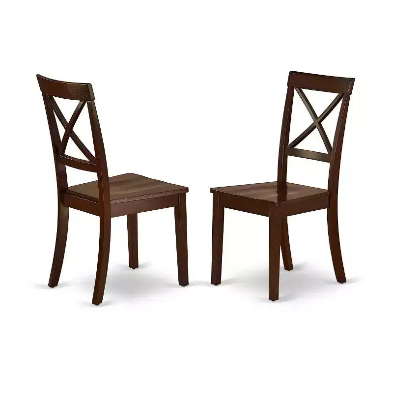 Ensemble de salle à manger médiéval 7 pièces - Table rectangulaire 60" et 6 chaises - Mobilier en bois classique pour la maison