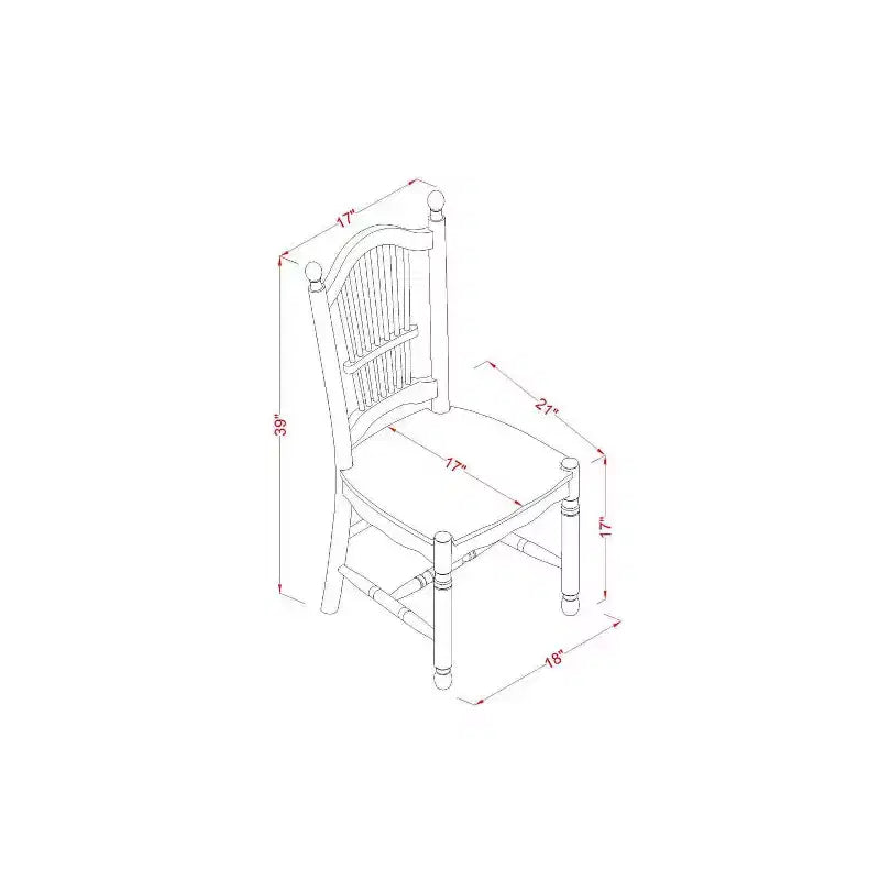 Ensemble de table à manger moderne 3 pièces – Table et chaises en bois blanc lin – Ensemble de dînette de cuisine