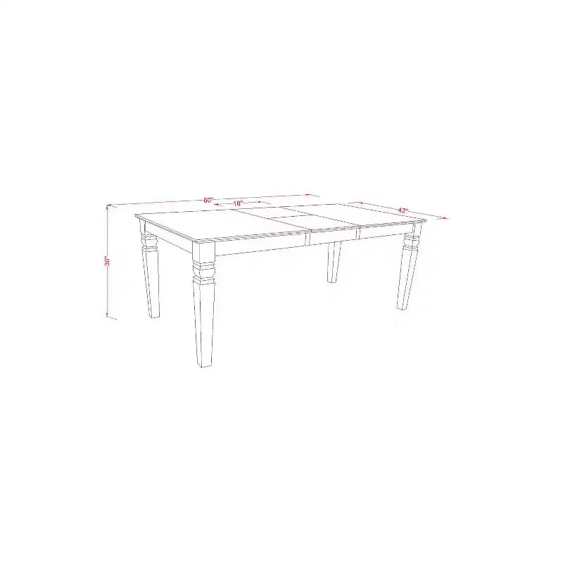 Ensemble de salle à manger moderne 7 pièces - Table rectangulaire avec rallonge et 6 chaises en tissu - Finition noire