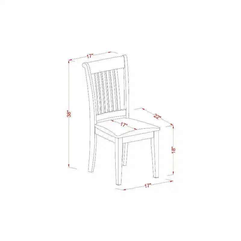 Ensemble table et chaises de salle à manger rondes style sud-ouest - 3 pièces - Finition chêne, 42 pouces