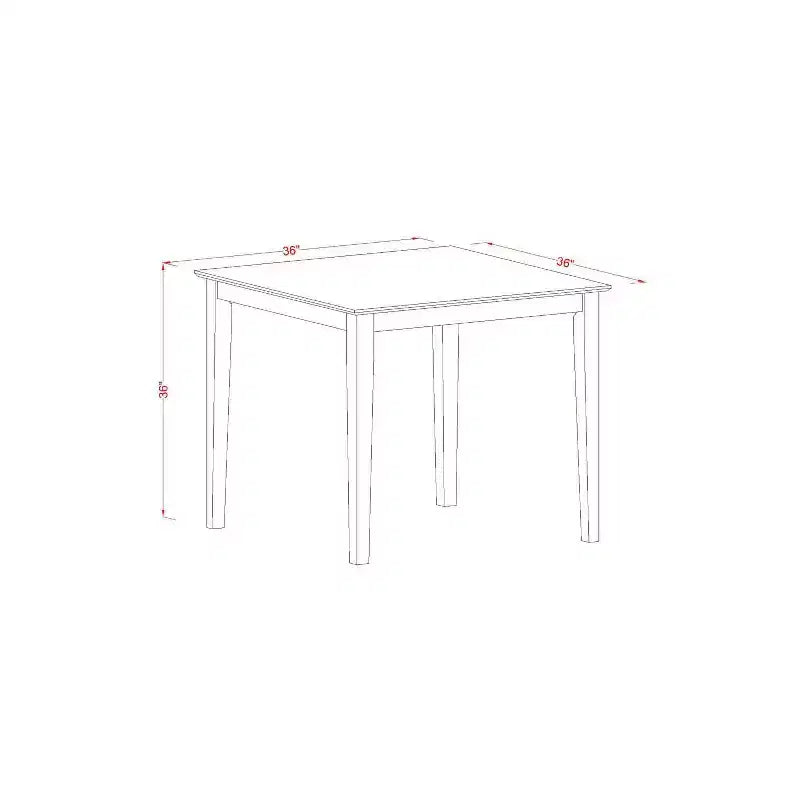Ensemble de salle à manger à hauteur de comptoir – Table et chaises 3 pièces – Table de pub rembourrée en lin – Acajou 91x91 cm