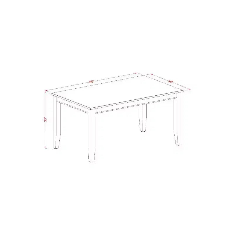 Table de salle à manger HomeStock 7 pièces en bois massif finition acajou avec 6 chaises