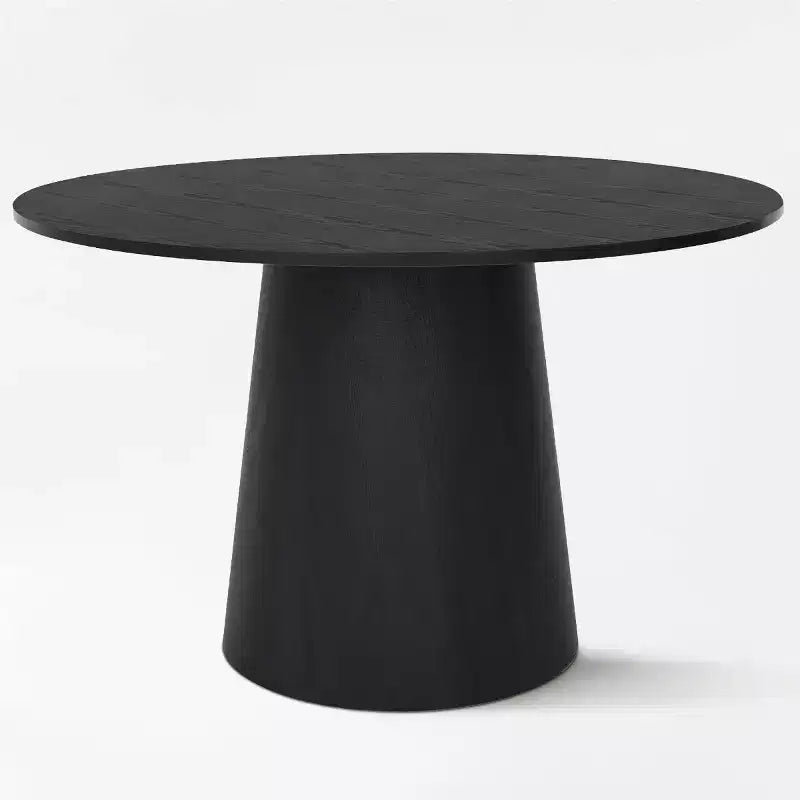 Ensemble de salle à manger 5 pièces pour 4 personnes, table ronde moderne de 117 cm avec 4 chaises rembourrées à pieds en bois pour salle à manger, salon - Panipeachy