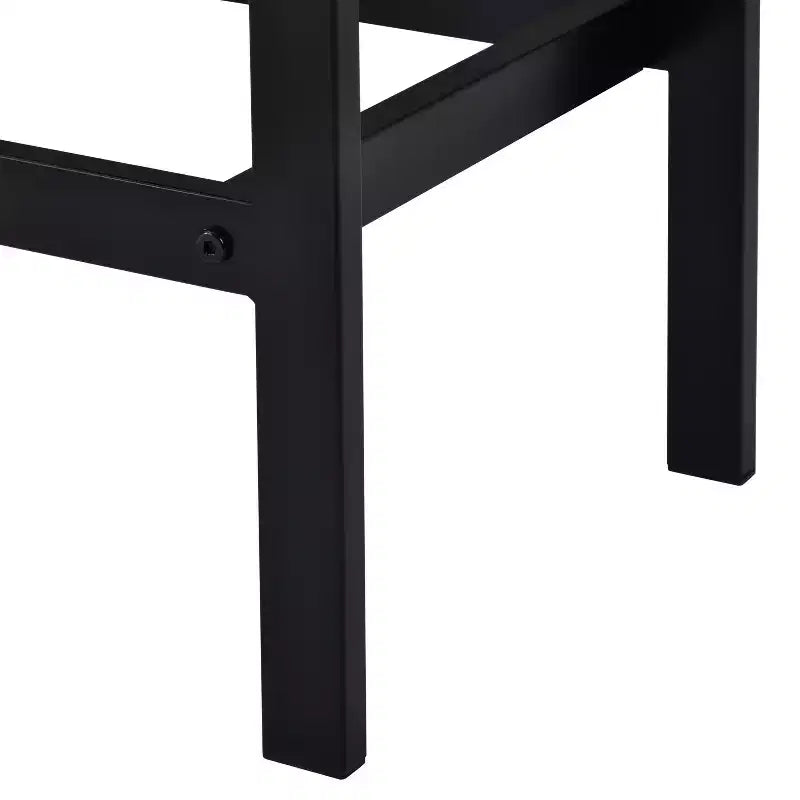Ensemble de table à manger hauteur comptoir pour 3, ensemble de cuisine de pub en métal, table d'appoint avec repose-pieds et 3 tabourets