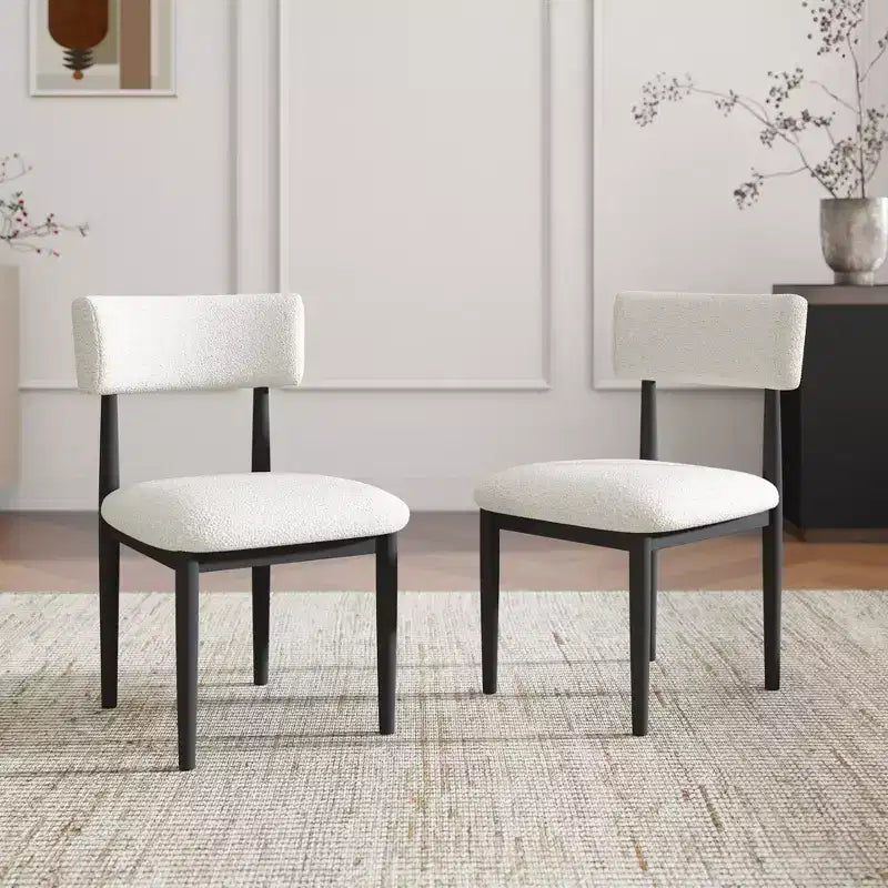 Ensemble de salle à manger 5 pièces Roundhill Furniture Edo, table ronde à tréteaux et 4 chaises rembourrées