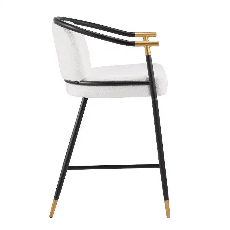 Christopher Knight Home Kun, ensemble de 3 tabourets de comptoir contemporains revêtus de bouclette avec table longue cannelée