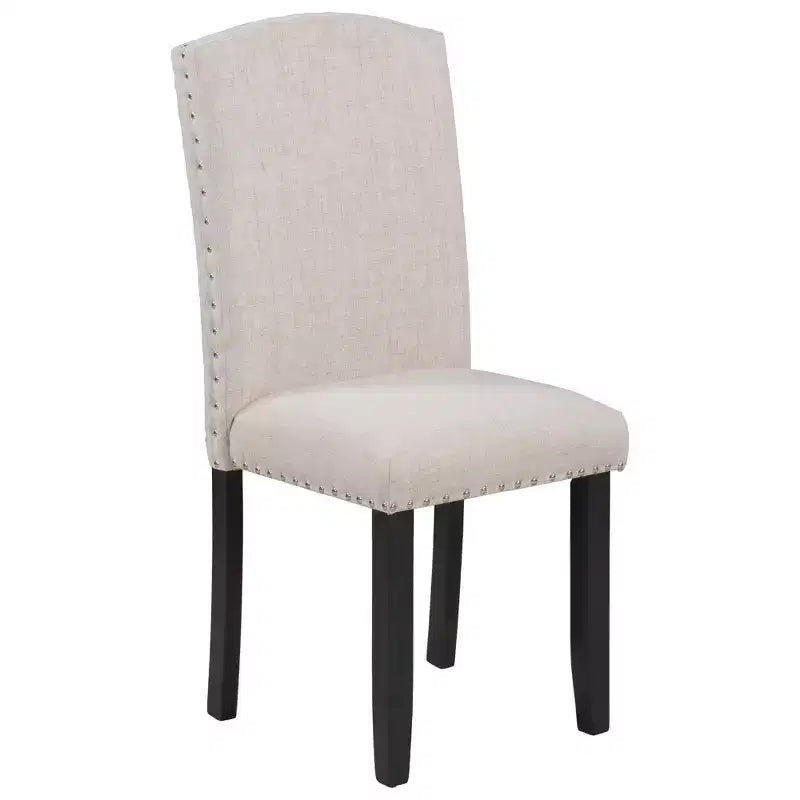 Ensemble de salle à manger 6 places ModernLuxe, table rectangulaire avec pieds en V, 4 chaises rembourrées et banc, blanc