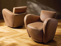 Fauteuil pivotant en cuir Amelia