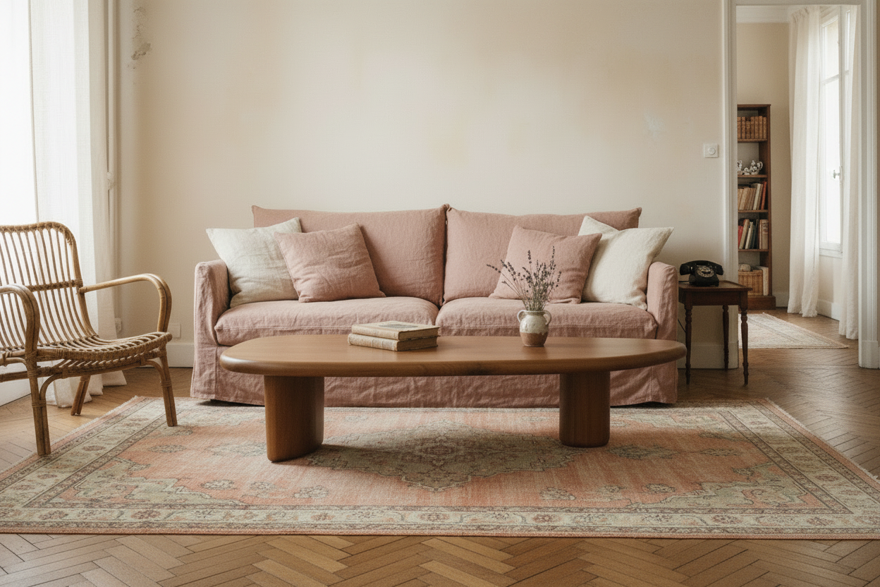 Akiro Coffee Table — French Vintage Interior (wider right)