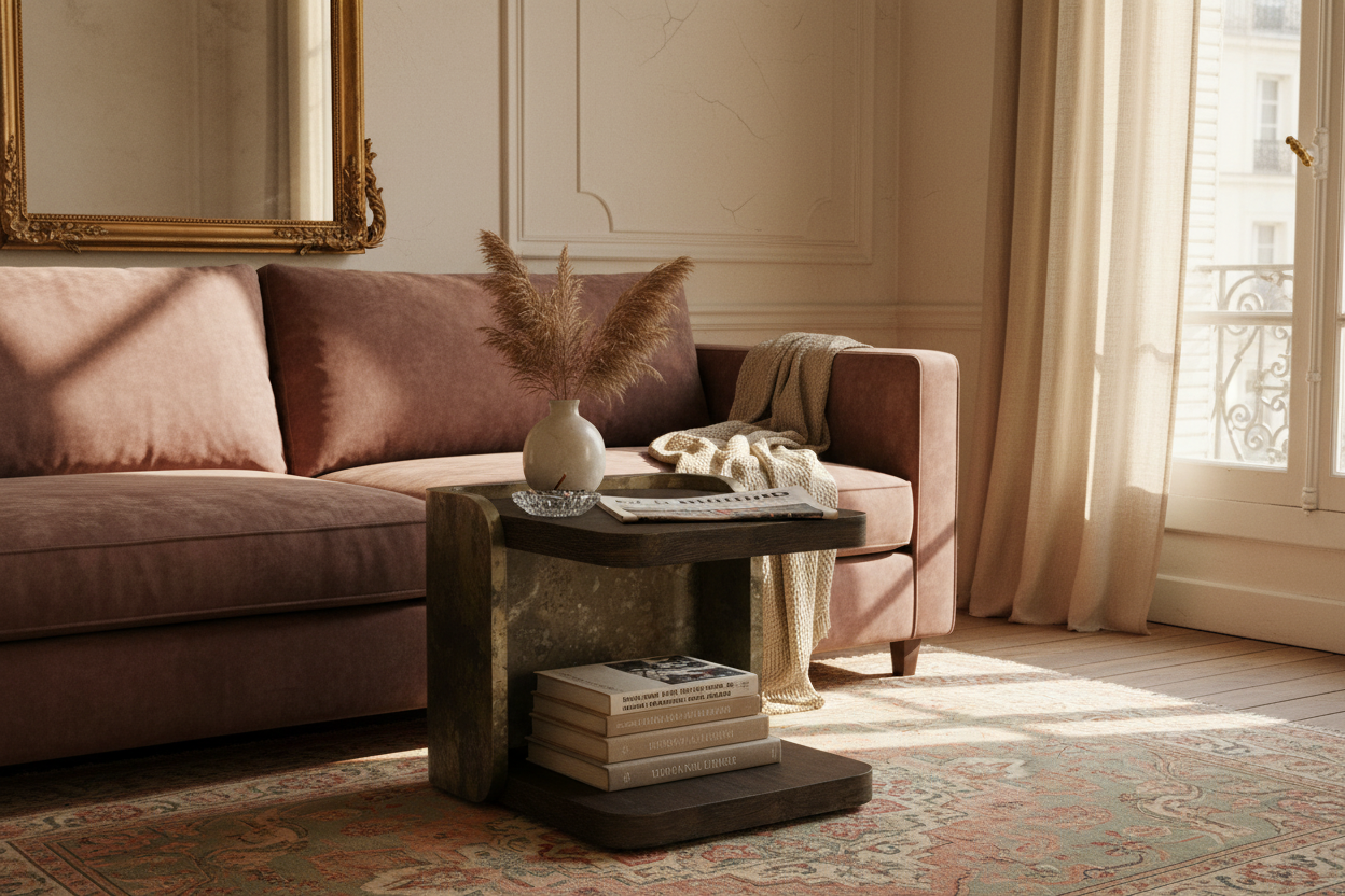 Side Table — French Vintage Living Room Scene